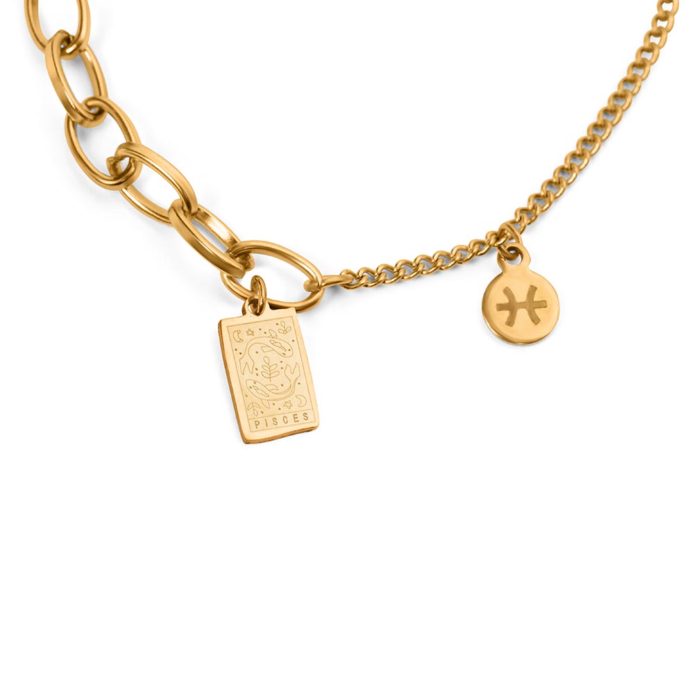 Sternzeichen-Armband Sternzeichen – Edelstahl – 18 Karat vergoldet – Horoskop