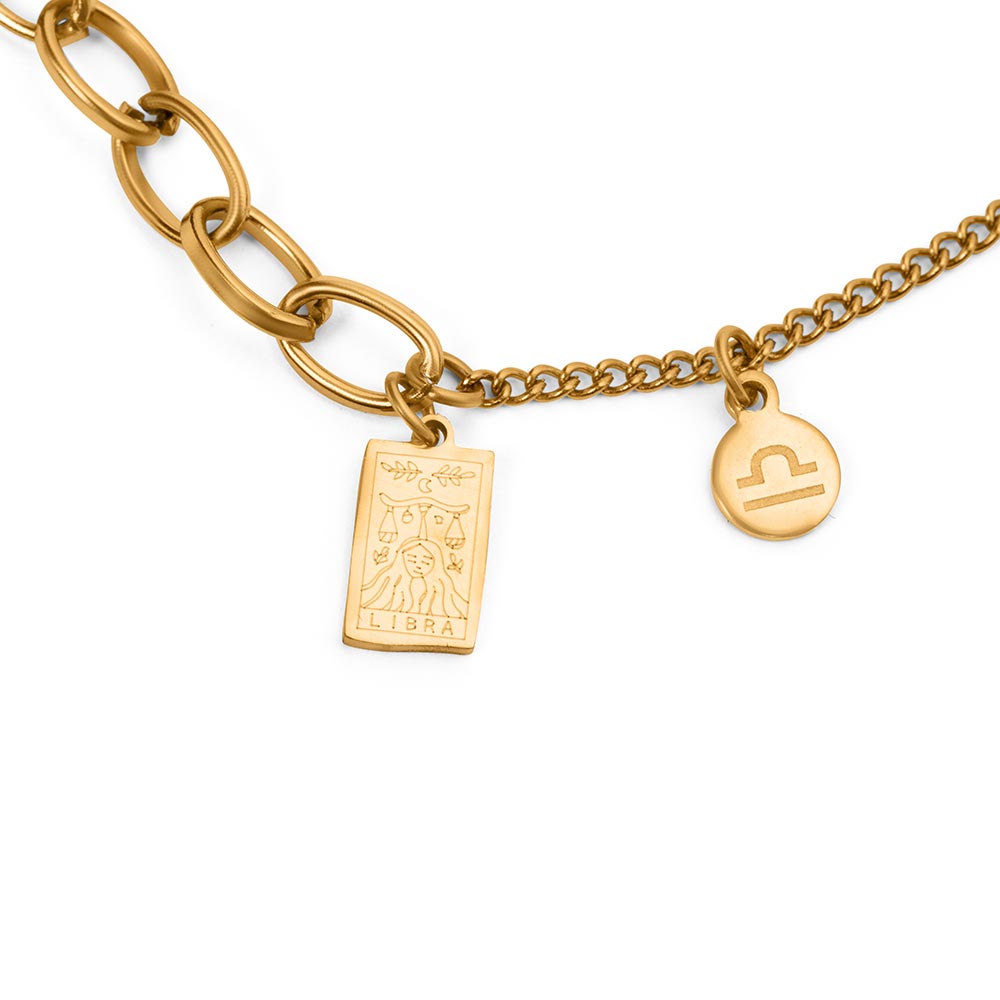 Sternzeichen-Armband Sternzeichen – Edelstahl – 18 Karat vergoldet – Horoskop