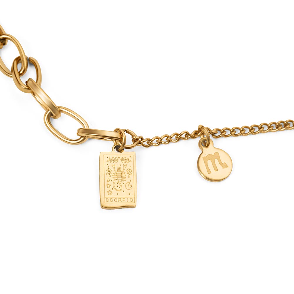 Sternzeichen-Armband Sternzeichen – Edelstahl – 18 Karat vergoldet – Horoskop