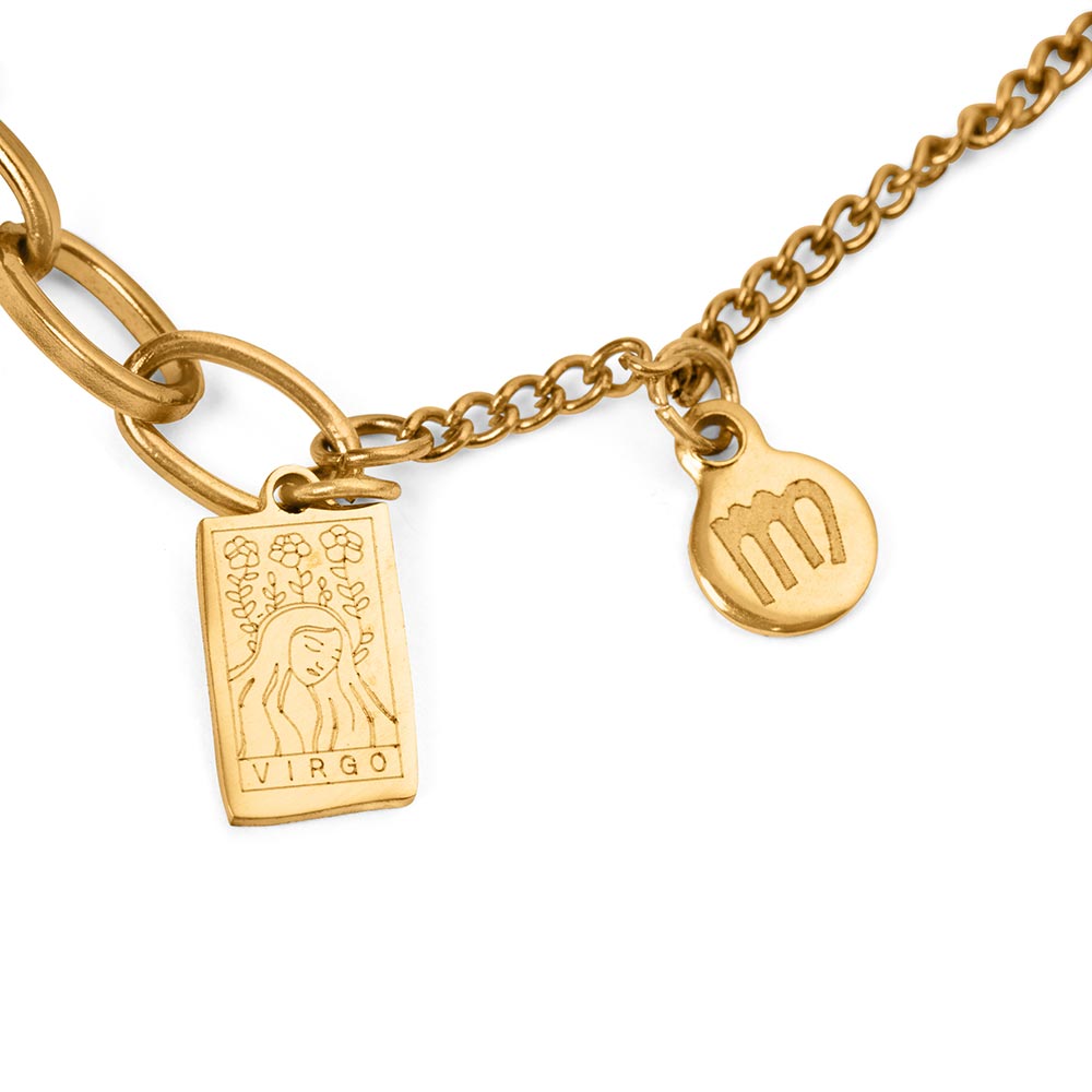 Sternzeichen-Armband Sternzeichen – Edelstahl – 18 Karat vergoldet – Horoskop