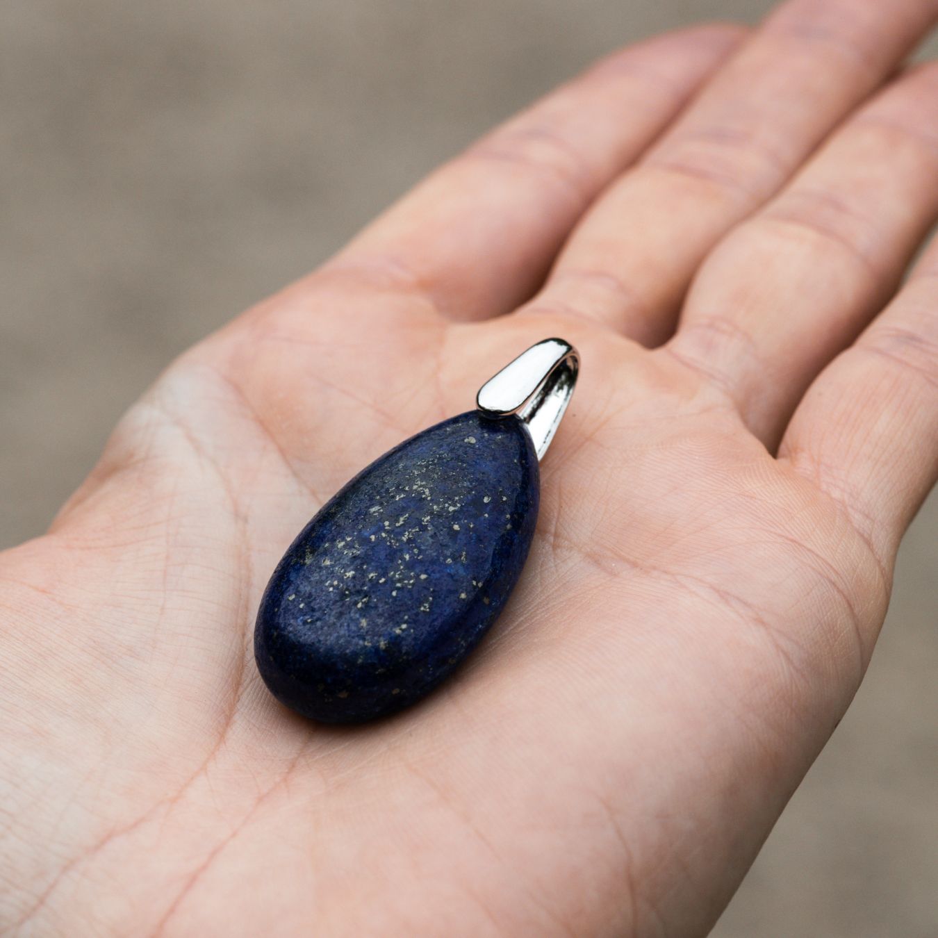 Lapislazuli-Anhänger – Tropfen – Edelstein-Anhänger – Weisheit