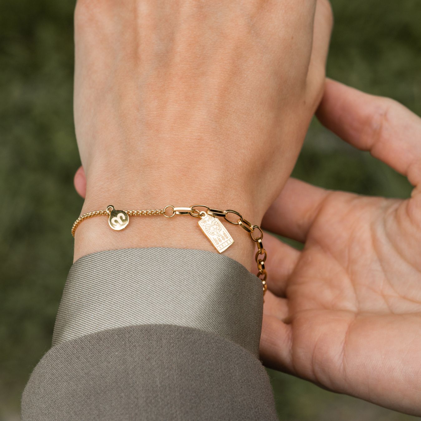 Sternzeichen-Armband Sternzeichen – Edelstahl – 18 Karat vergoldet – Horoskop