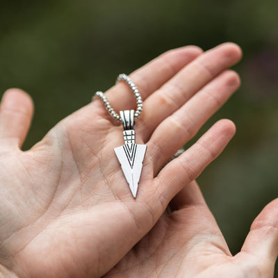 Wikinger Halskette – Nordischer Geo-Speer – Speerspitze – Edelstahl-Halskette