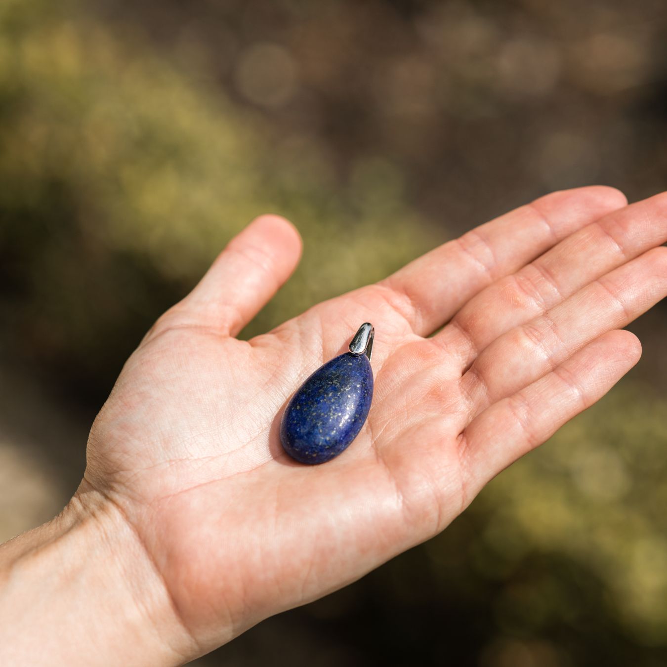 Lapislazuli-Anhänger – Tropfen – Edelstein-Anhänger – Weisheit