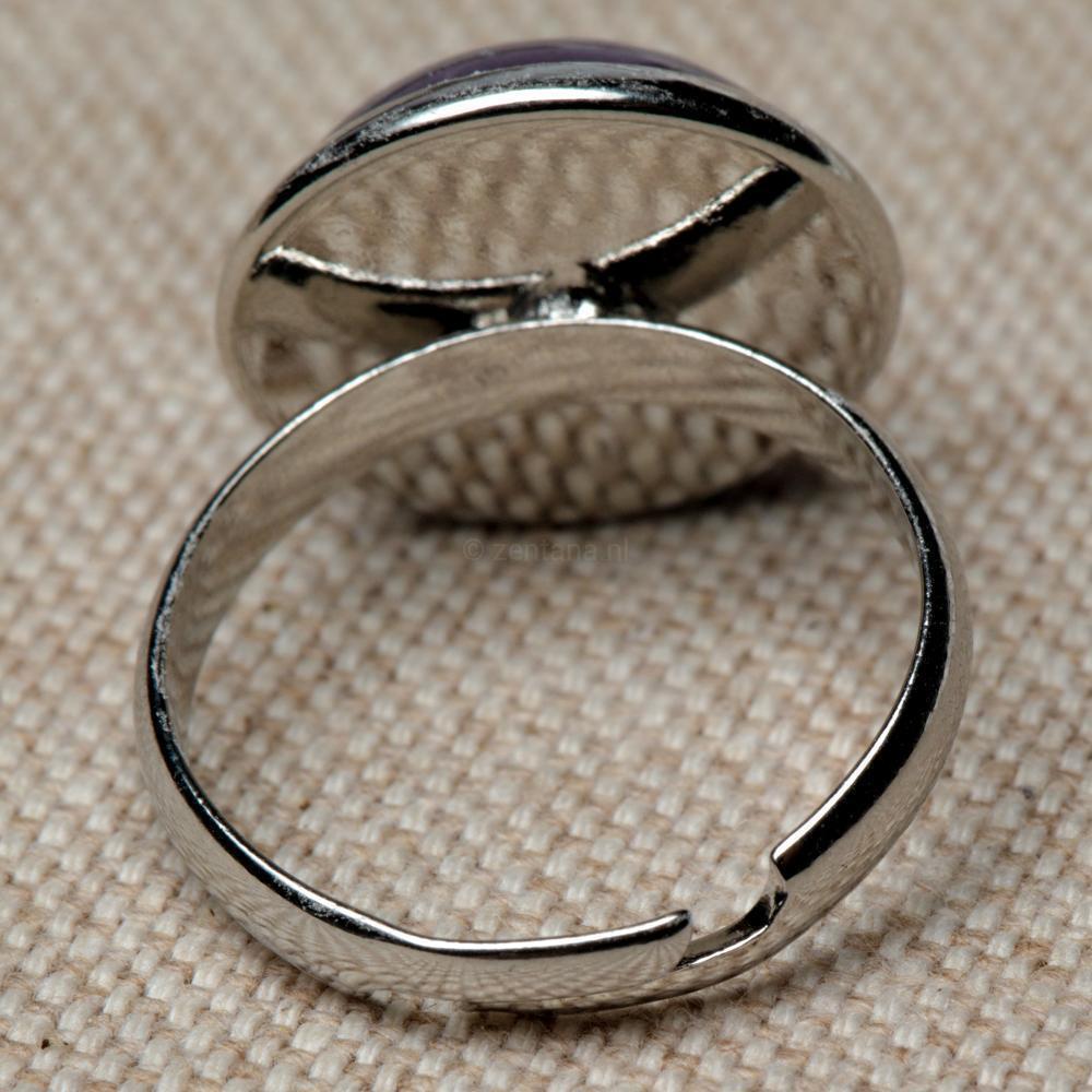 Amethist Edelsteen Ring - Verstelbaar - Wijsheid-Edelsteen ring-Zentana