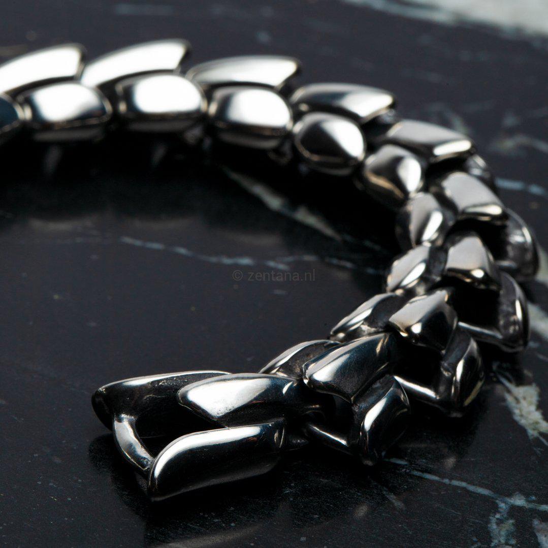 Armband Draak - Schakelarmband - Roestvrij Staal - Macht & Bescherming-Draken armband-19cm-Zentana
