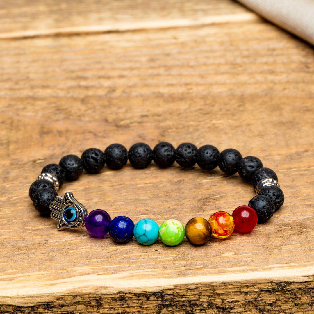 Badu Chakra - Anti Jaloezie - Hamsa Boos Oog-Chakra armband-Zentana