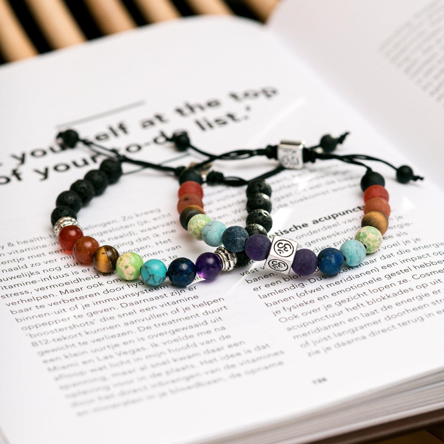Badu Chakra - Verstelbare Chakra Armband - Zuiverheid-Badu Chakra-Frosted Ohm-Zentana