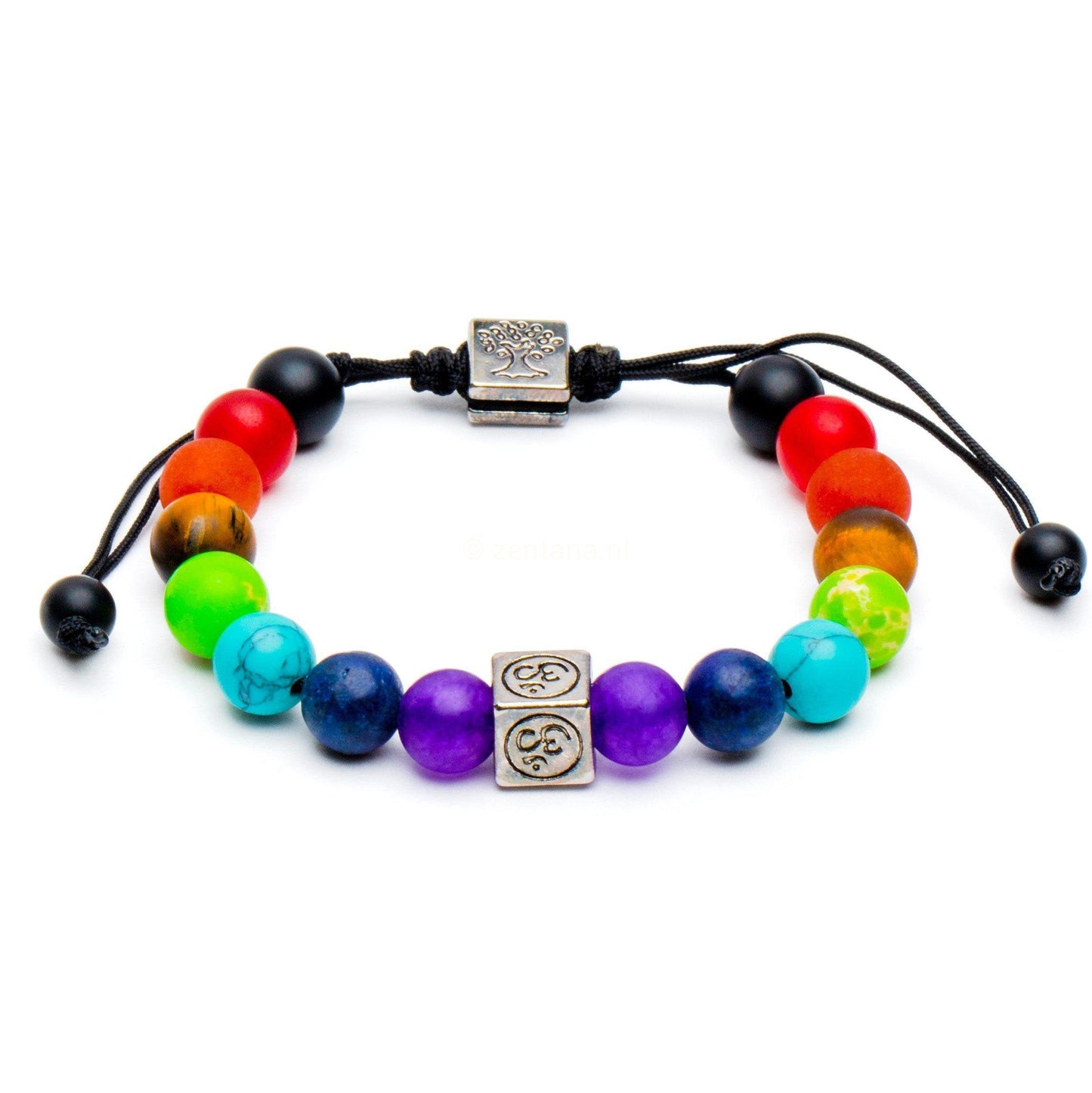 Badu Chakra - Verstelbare Chakra Armband - Zuiverheid-Badu Chakra-Frosted Ohm-Zentana