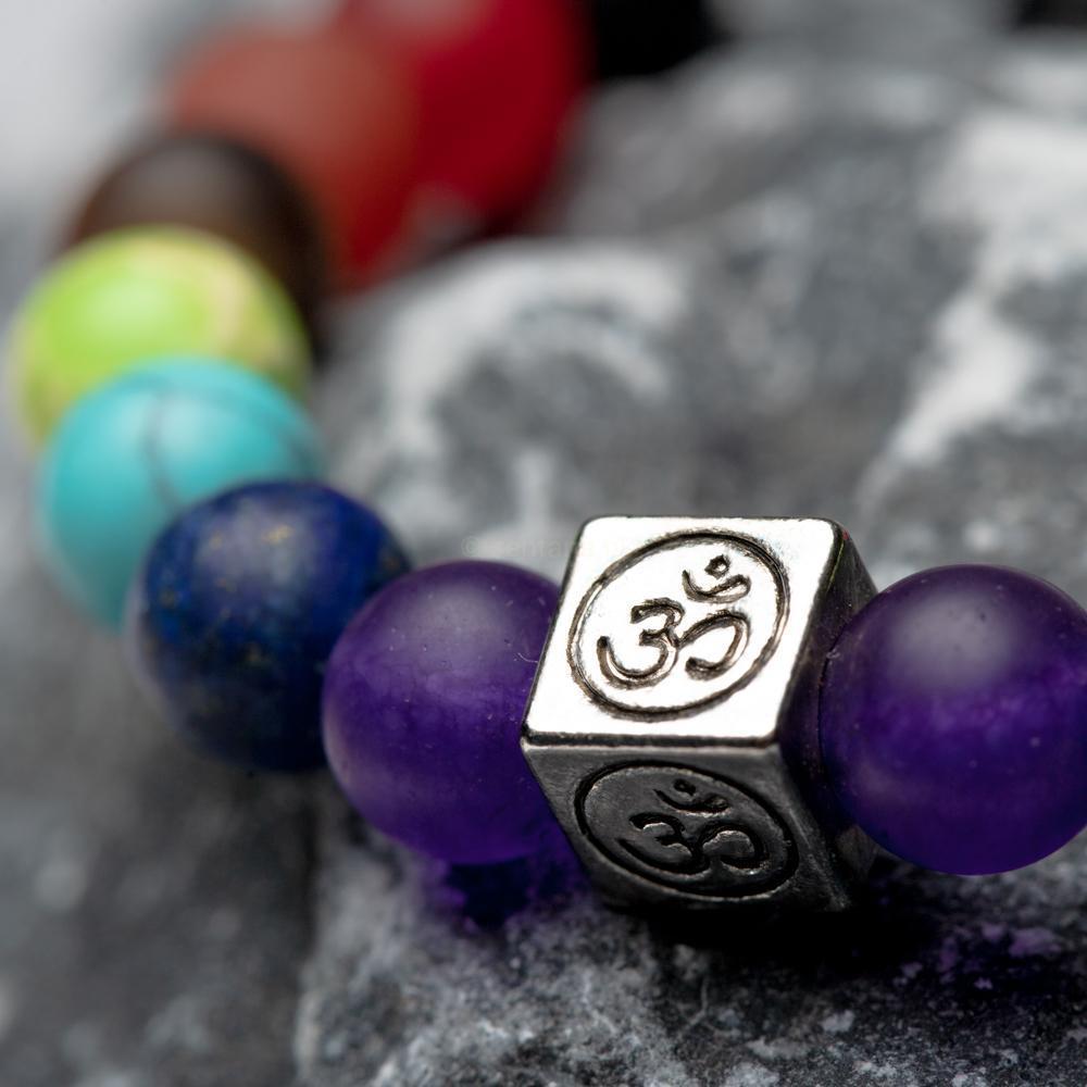 Badu Chakra - Verstelbare Chakra Armband - Zuiverheid-Badu Chakra-Frosted Ohm-Zentana