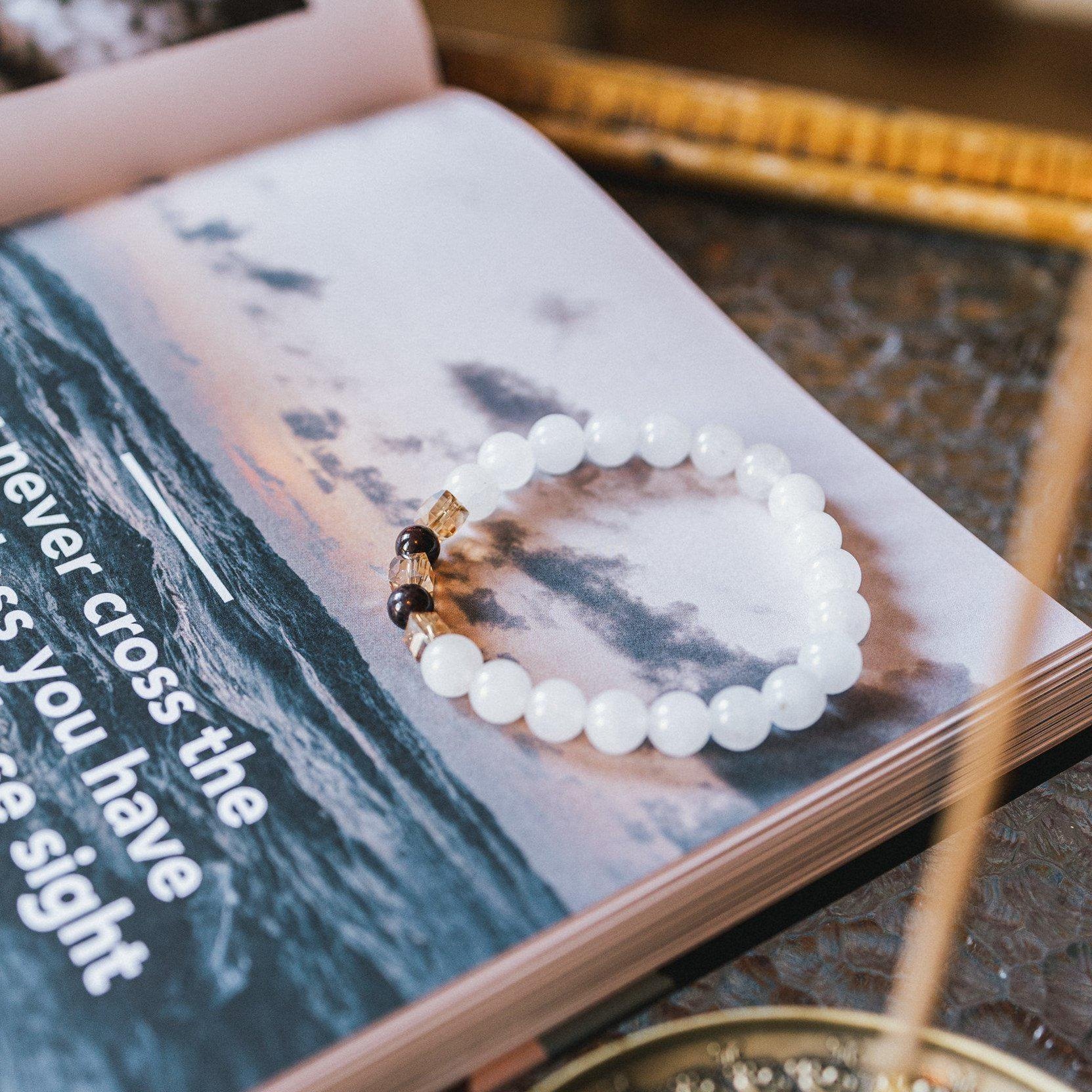 Balans Armband - Chalcedoon & Granaat - Vitaliteit-Chalcedoon armband-Zentana