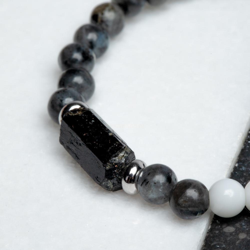 Balans Armband - Chalcedoon & Labradoriet - Ruwe Toermalijn - Creativiteit-Balans armband-Zentana