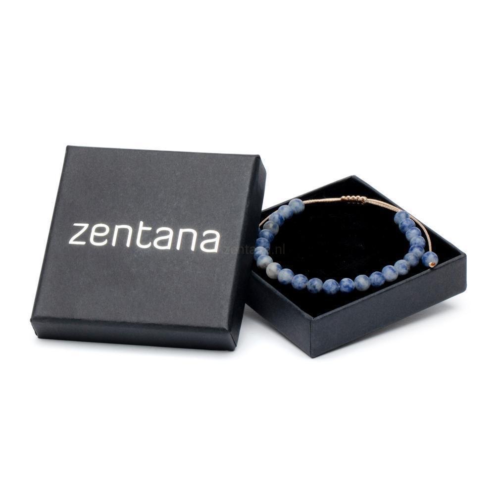 Balans Armband - Frosted Sodaliet - Verstelbaar - Loyaliteit-Sodaliet armband-Zentana