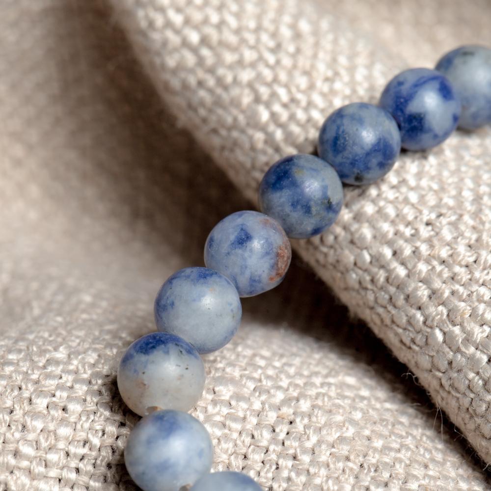 Balans Armband - Frosted Sodaliet - Verstelbaar - Loyaliteit-Sodaliet armband-Zentana
