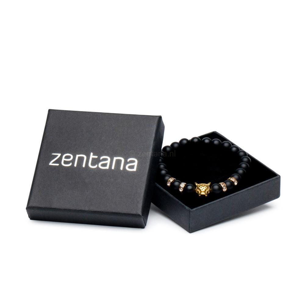 Balance-Armband - Onyx - Leopard goldfarben - Focus