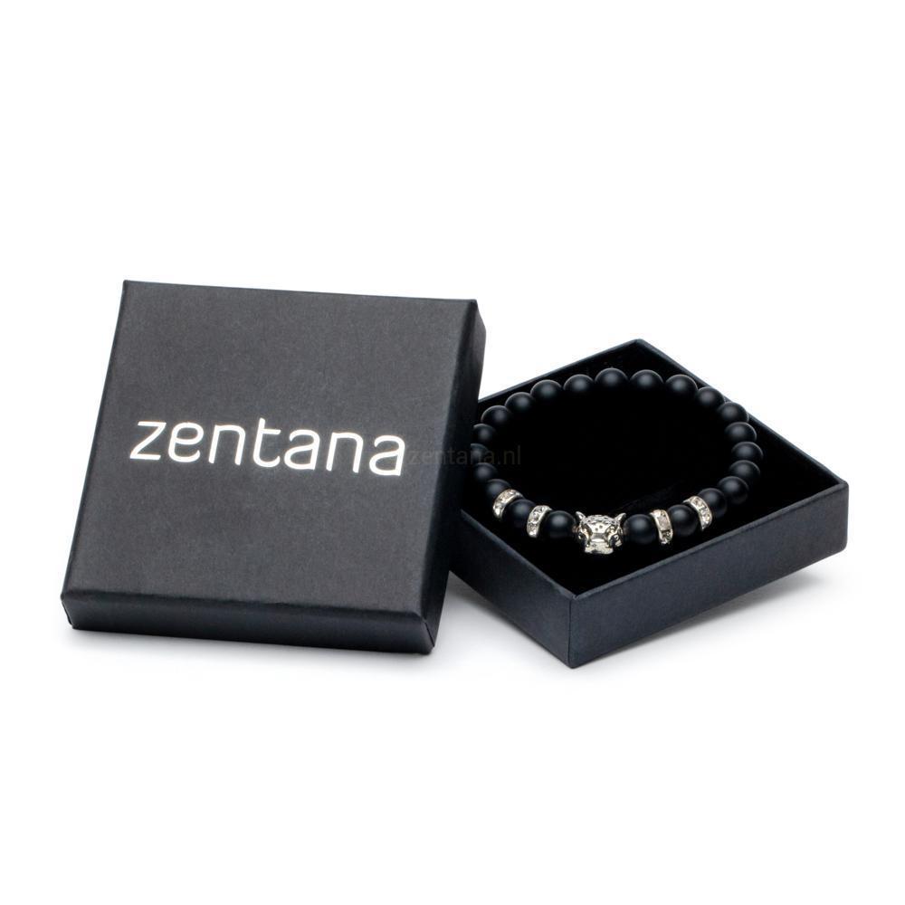 Balance-Armband - Onyx - Leopard Silberfarben - Focus