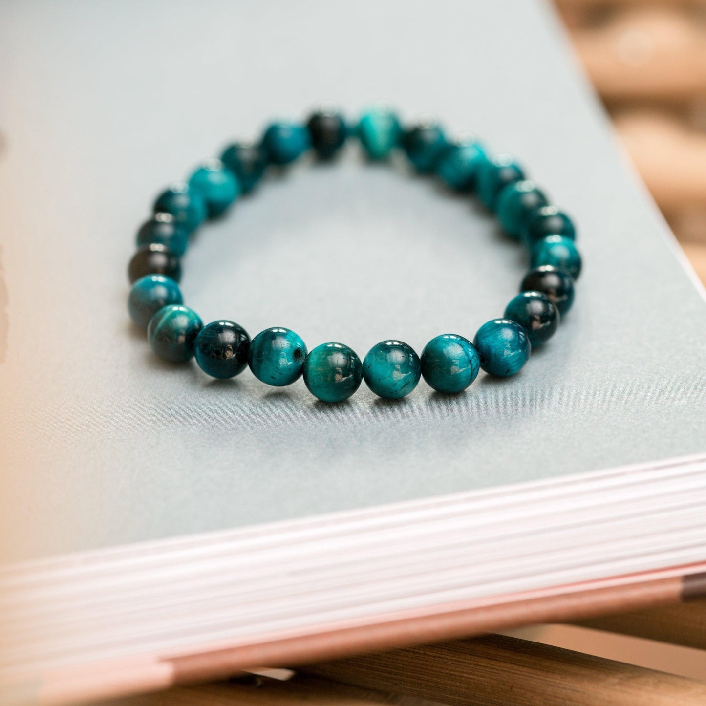 Balans Armband - Tijgeroog Blauw- Valkenoog - Besluitvaardigheid-Balans armband-Zentana