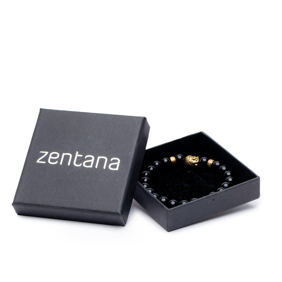 Boeddha Armband - Onyx Goudkleurig - Anti Stress-Boeddha armband-Zentana