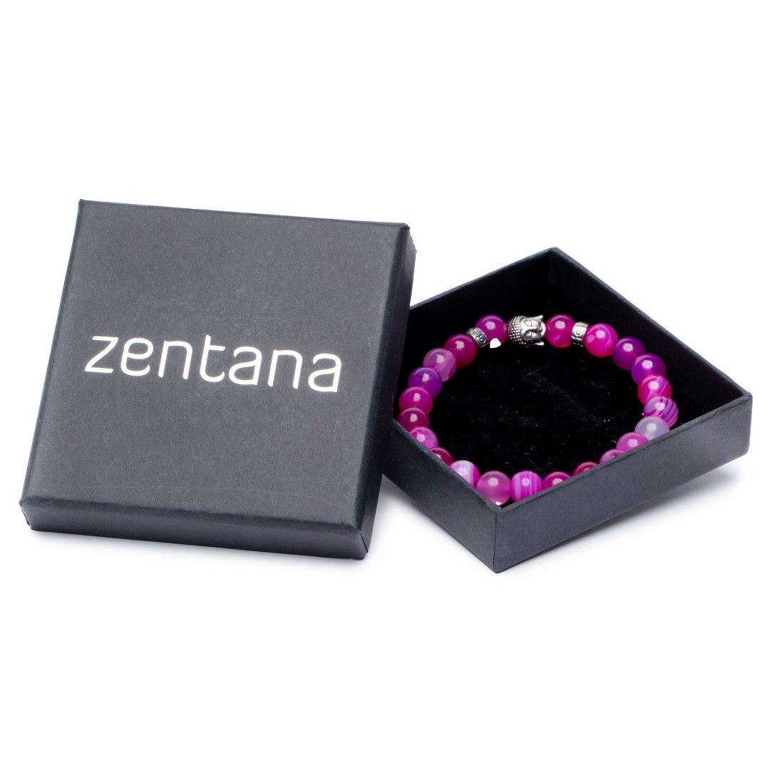 Boeddha Armband - Rose Red Agaat - Stabiliteit-Boeddha armband-Zentana