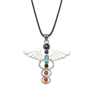 Chakra Edelsteen Ketting - Engel Vleugels 7 Chakra's - Bevrijding-Chakra ketting-Zentana