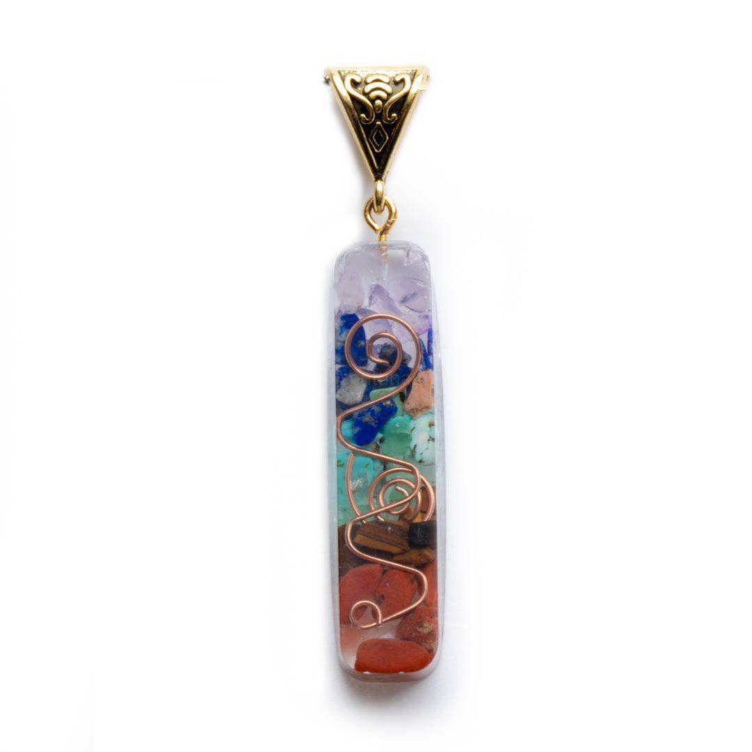 Chakra Ketting Hanger Organiet - Verschillende Edelstenen - Energiebalans Organite-Organiet hanger-Zentana