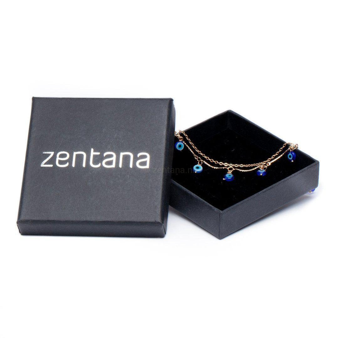 Enkelbandje - Voetenbandje Bedeltjes - Voetsieraad Boze Oogjes Blauw - Bescherming-Enkelbandje Boze Oog-Zentana