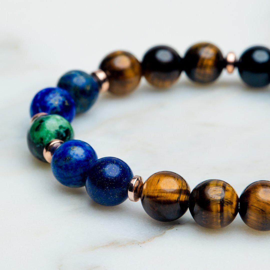 Gemengde Edelstenen Armband - Armband Edelsteen - Tijgeroog - Kracht-Armband tijgeroog-Zentana