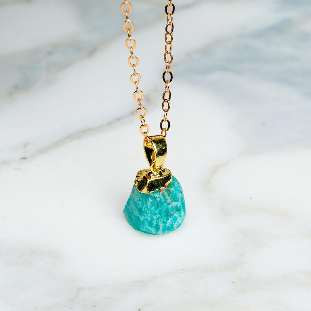 Ketting Amazoniet - Halsketting & Hanger - Sieraad Edelsteen - Evenwicht-Ketting amazoniet-Zentana