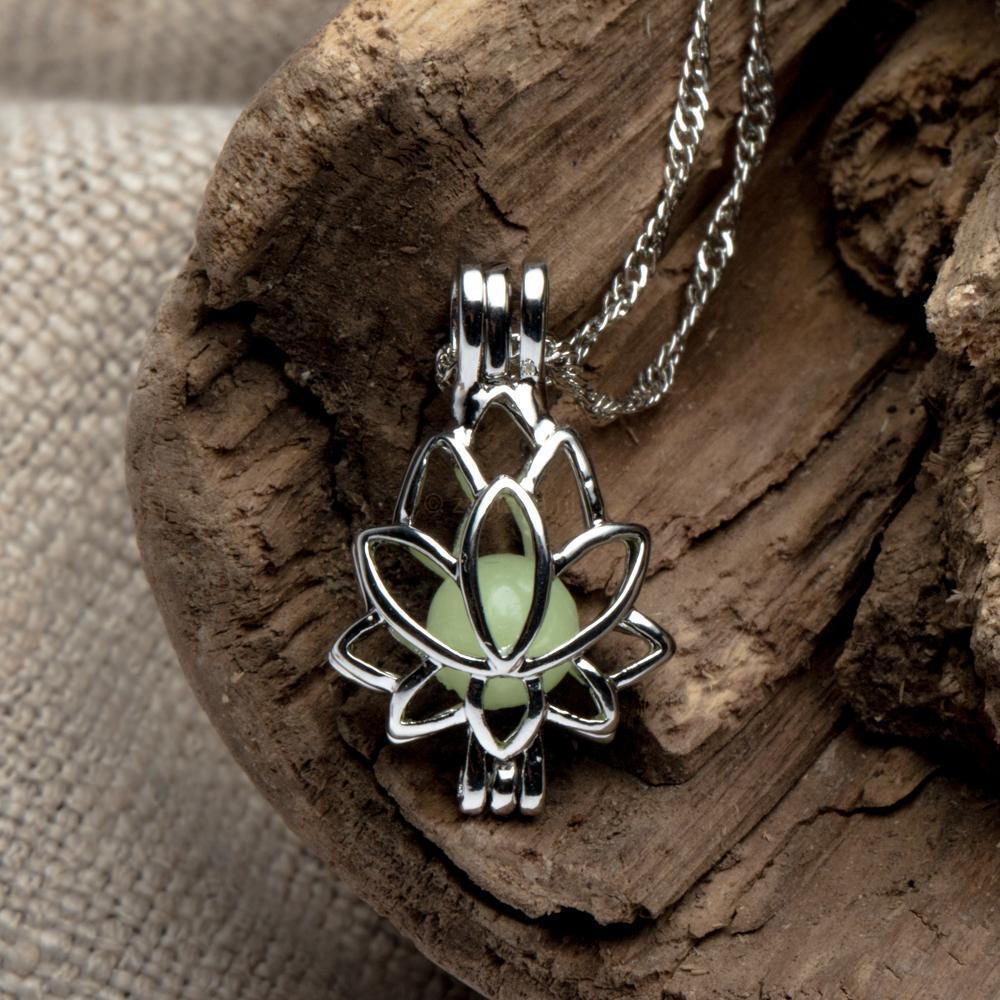 Lotus Ketting - Lichtgevend - Hemelblauw - Bevrijding-Ketting-Zentana