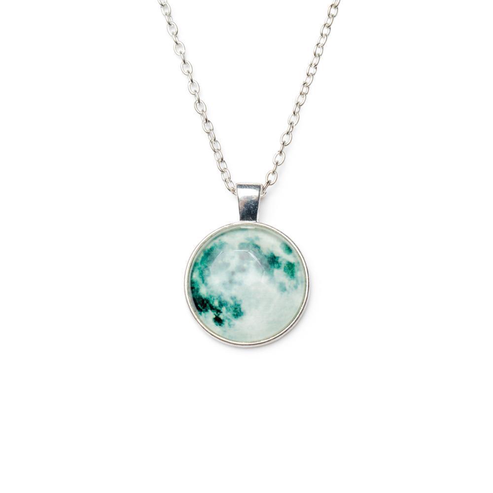 Maan Ketting - Lichtgevend - Zilver-Ketting-Zentana