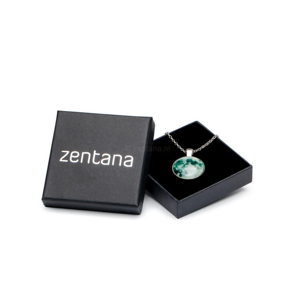 Maan Ketting - Lichtgevend - Zilver-Ketting-Zentana