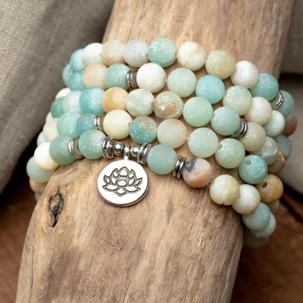Mala - Frosted Amazoniet - Lotus - Intuïtie-Mala-Zentana