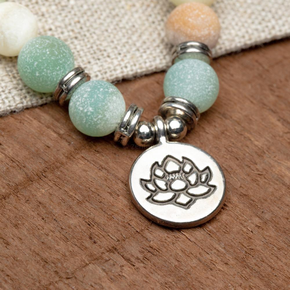 Mala - Frosted Amazoniet - Lotus - Intuïtie-Mala-Zentana