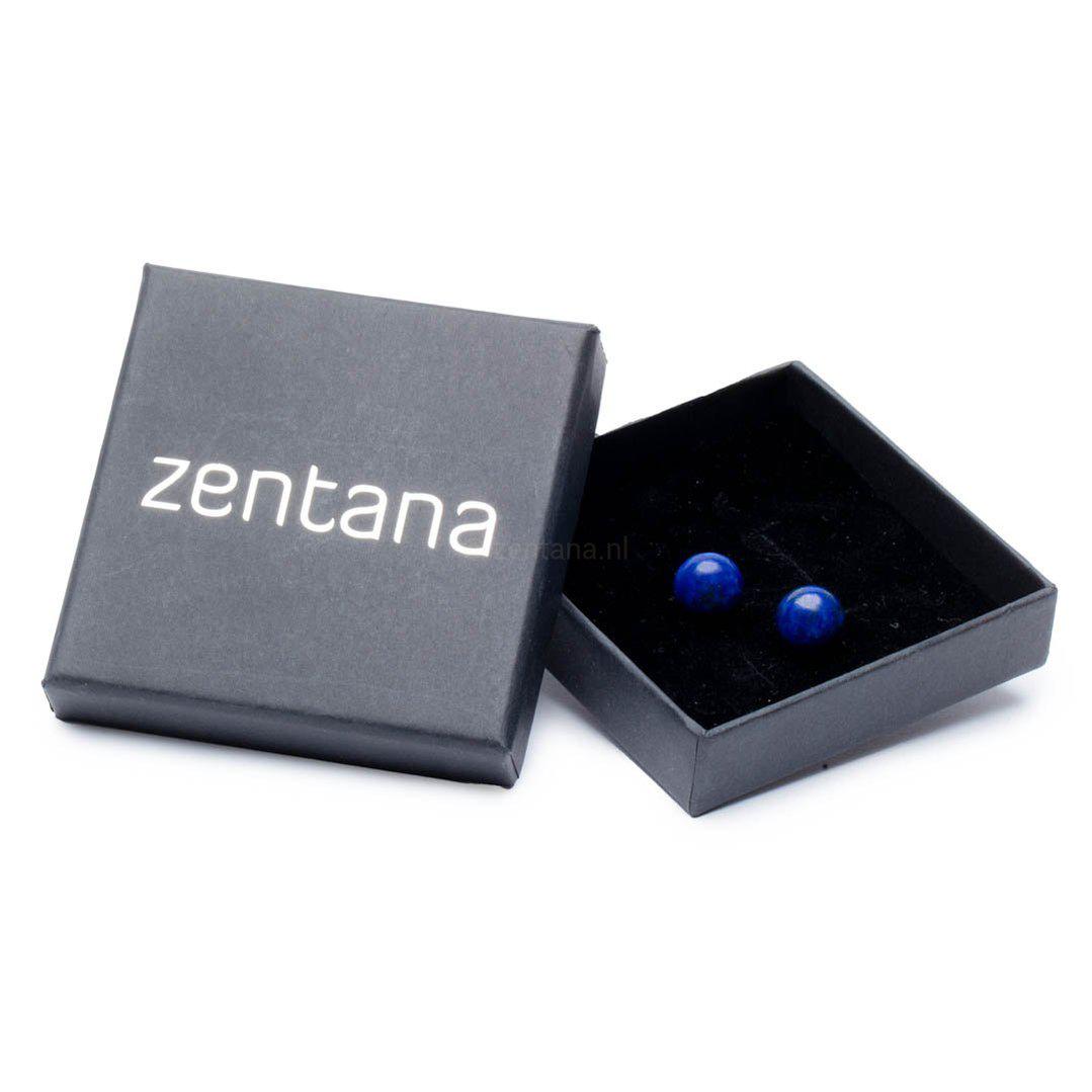 Oorknopjes Lapis Lazuli - Ronde Oorbellen - Oorstekers Edelsteen - Zelfvertrouwen-Oorknopjes lapis lazuli-Zentana