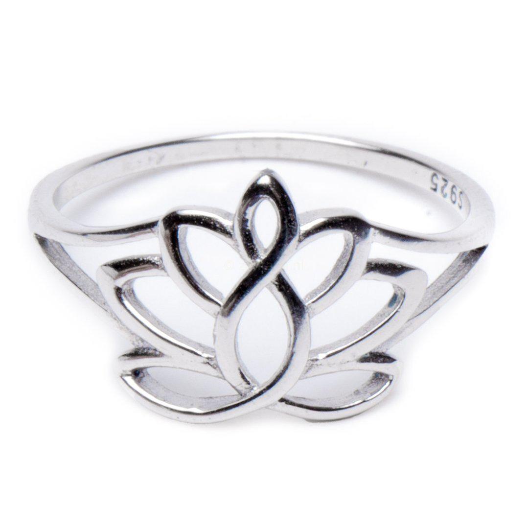 Ring Lotus Bloem - Zilver Verguld - Geluksring - Schoonheid-Ring lotus-6-Zentana