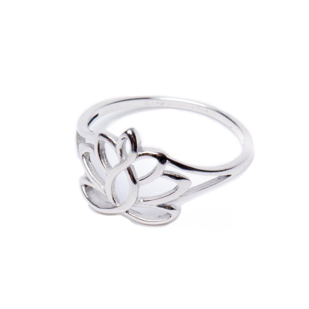 Ring Lotus Bloem - Zilver Verguld - Geluksring - Schoonheid-Ring lotus-6-Zentana