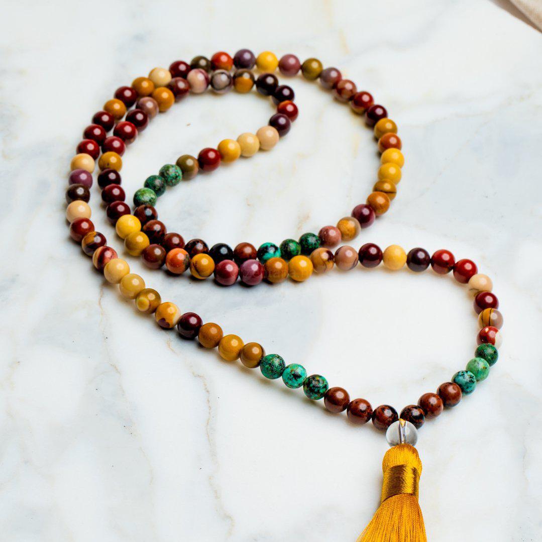 Set van 2 - Mala + Armband - Handgemaakte Ketting & Armband - Mookaiet - Balans-Mala ketting + armband-Zentana