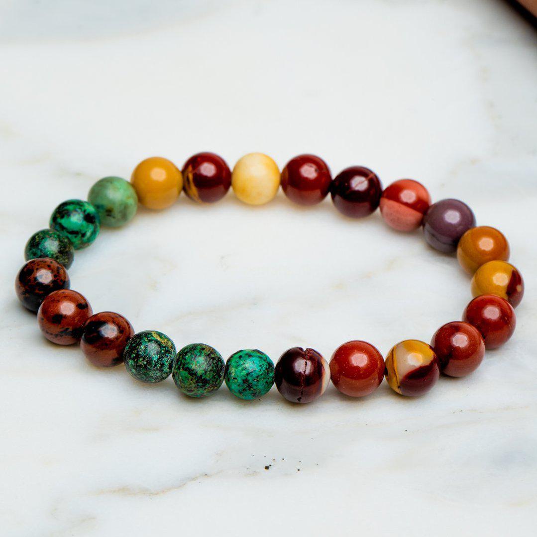 Set van 2 - Mala + Armband - Handgemaakte Ketting & Armband - Mookaiet - Balans-Mala ketting + armband-Zentana
