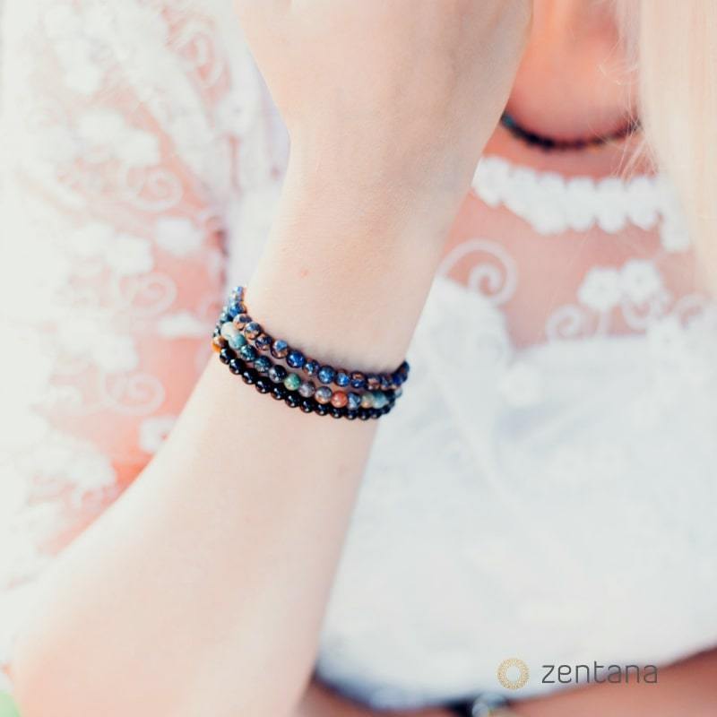 Set van 3 - Balans Armbanden - Agaat & Tijgeroog - Inzicht-Balans armband-S 180mm-Zentana
