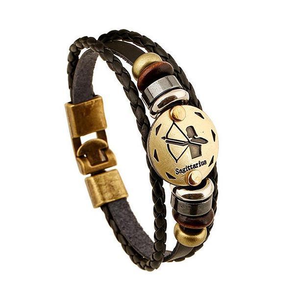Sterrenbeeld Armband - Leer & Aluminium-brons-Sterrenbeeld armband-Ram-Zentana