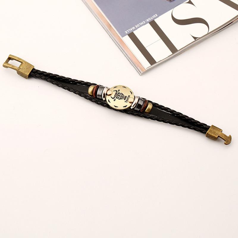Sterrenbeeld Armband - Leer & Aluminium-brons-Sterrenbeeld armband-Ram-Zentana