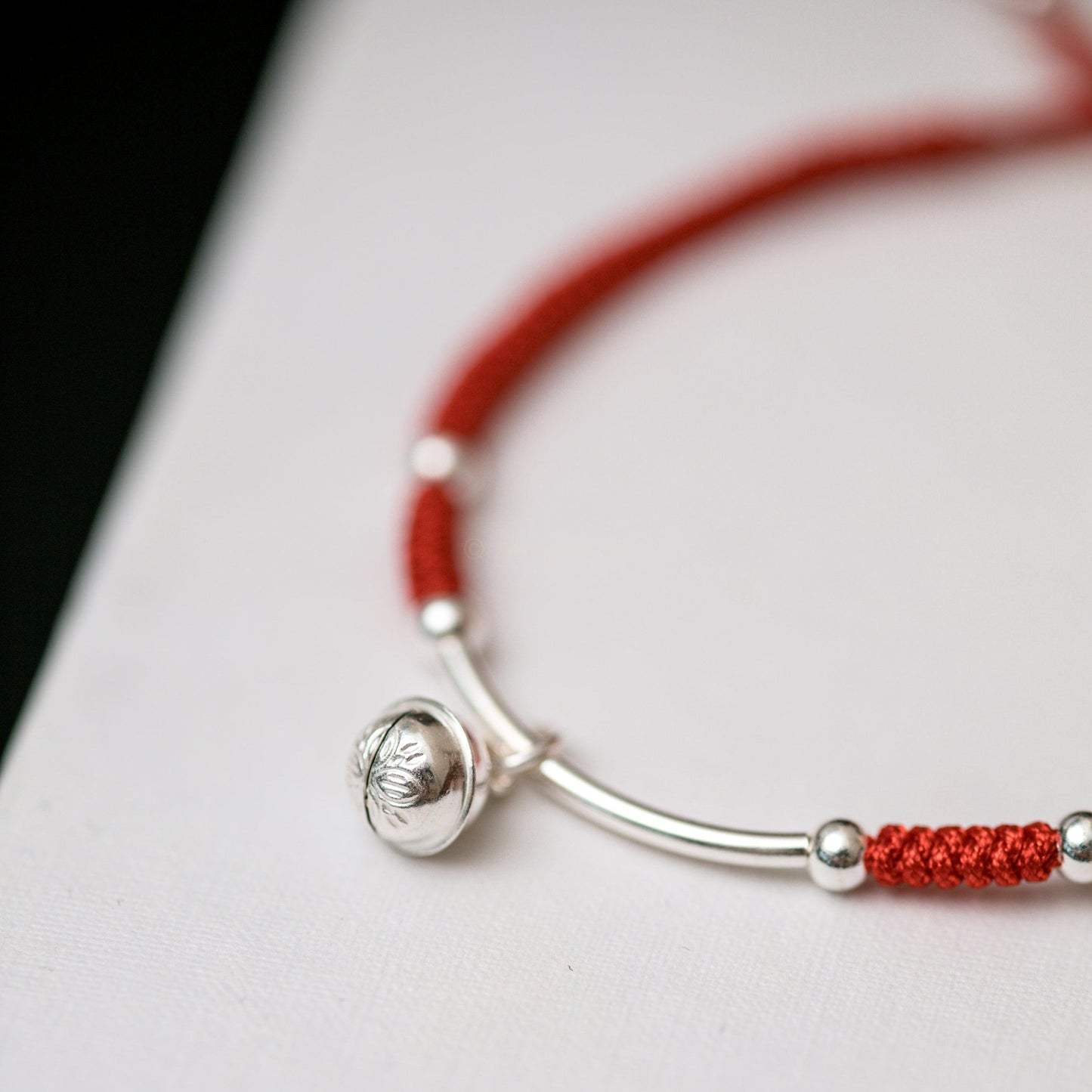 Tibetaanse Geluksarmband - Zilveren Geluksbel - 925 Sterling Zilver-Tibetaanse geluksarmband-Zentana