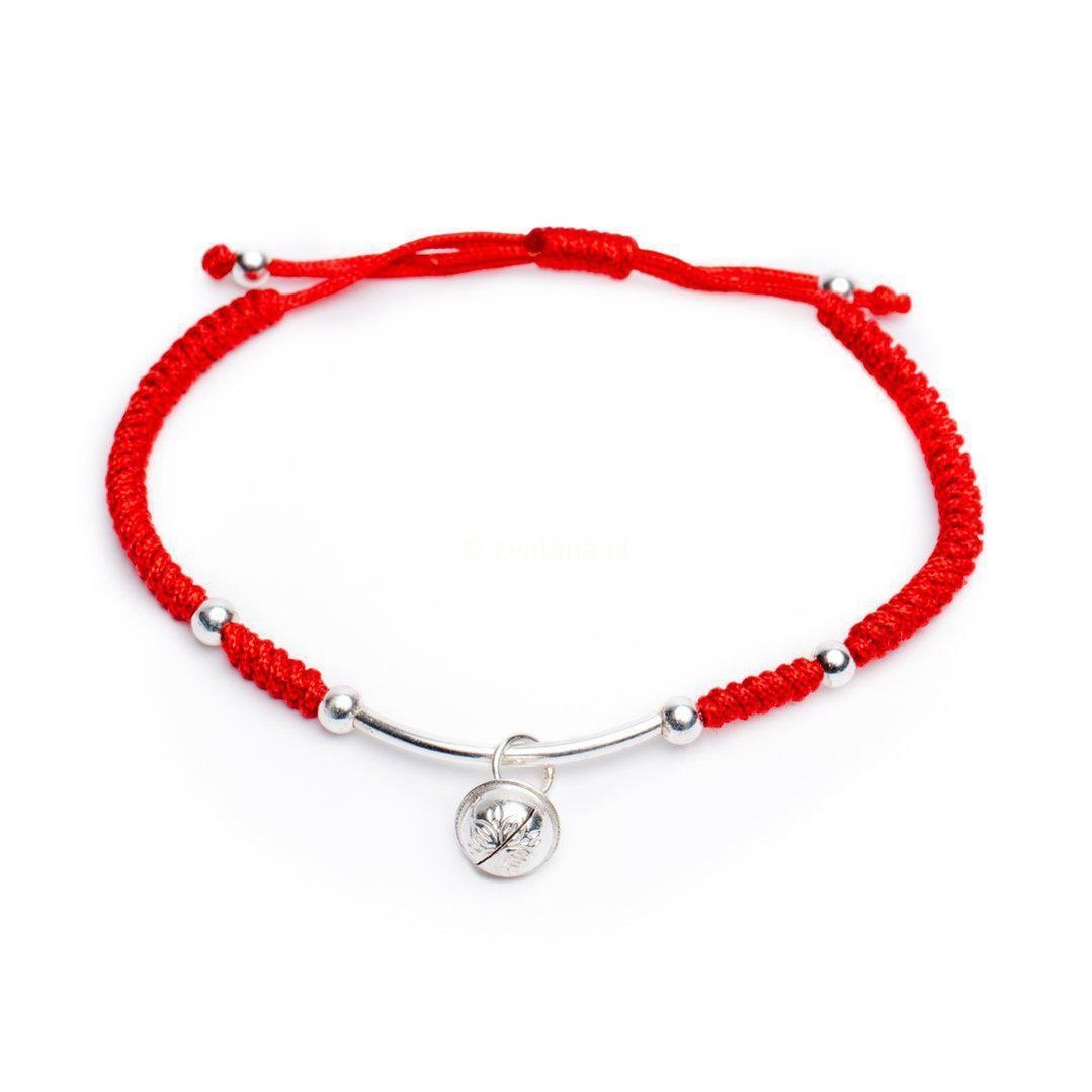 Tibetaanse Geluksarmband - Zilveren Geluksbel - 925 Sterling Zilver-Tibetaanse geluksarmband-Zentana