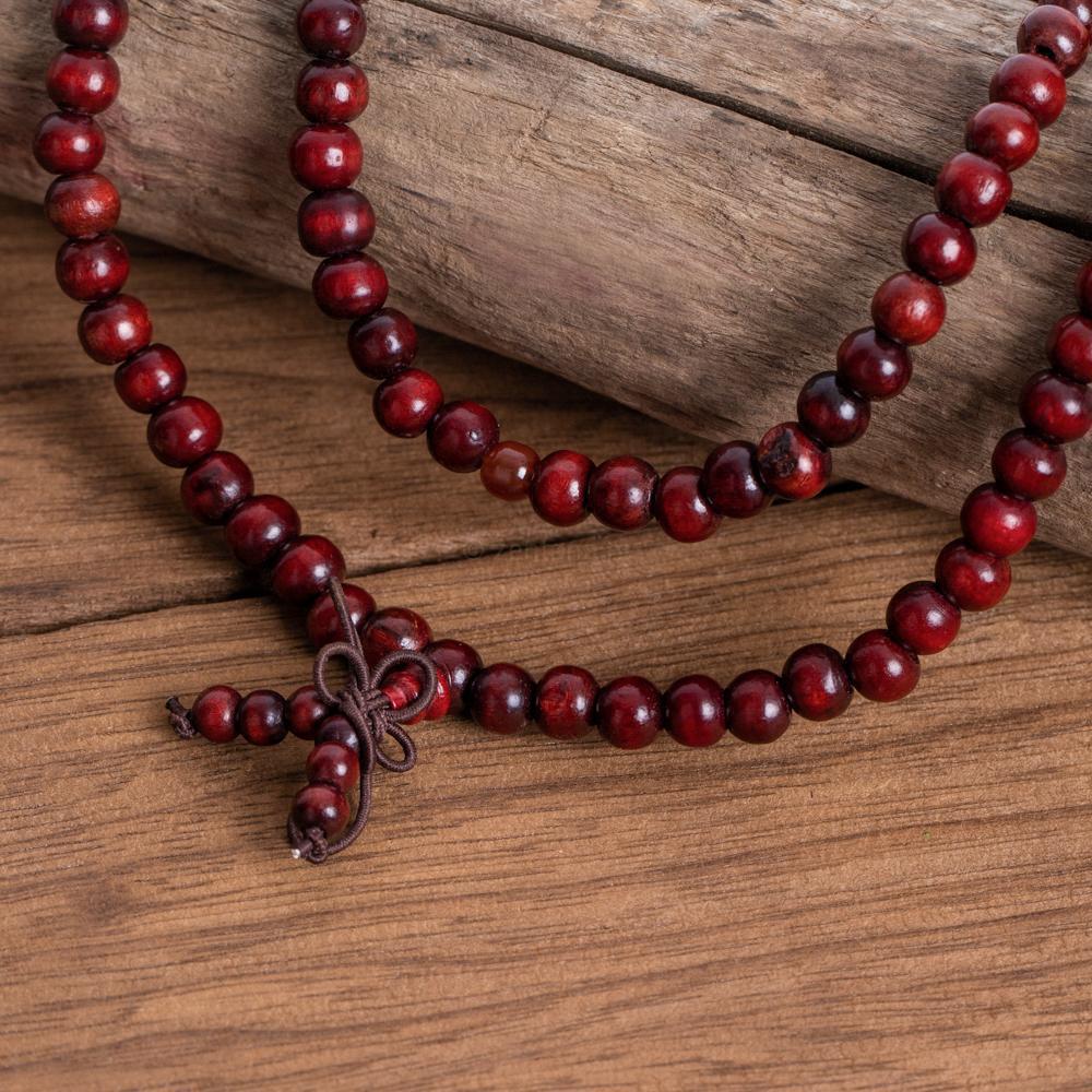Tibetaanse Mala - Sandelhout - Rood-Bruin-Tibetaanse mala-Zentana