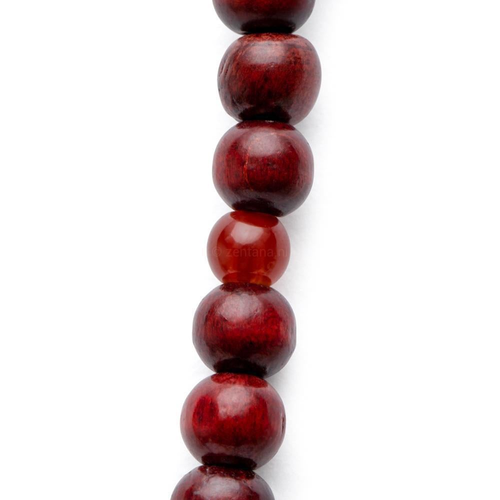 Tibetaanse Mala - Sandelhout - Rood-Bruin-Tibetaanse mala-Zentana
