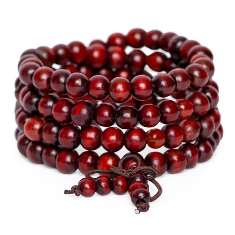 Tibetaanse Mala - Sandelhout - Rood-Bruin-Tibetaanse mala-Zentana