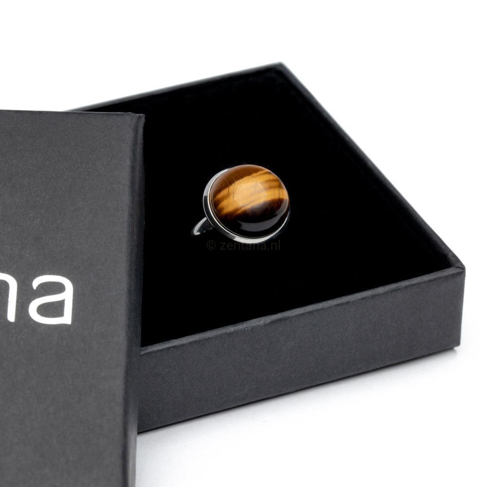 Tijgeroog Edelsteen Ring - Verstelbaar - Bescherming-Edelsteen ring-Zentana