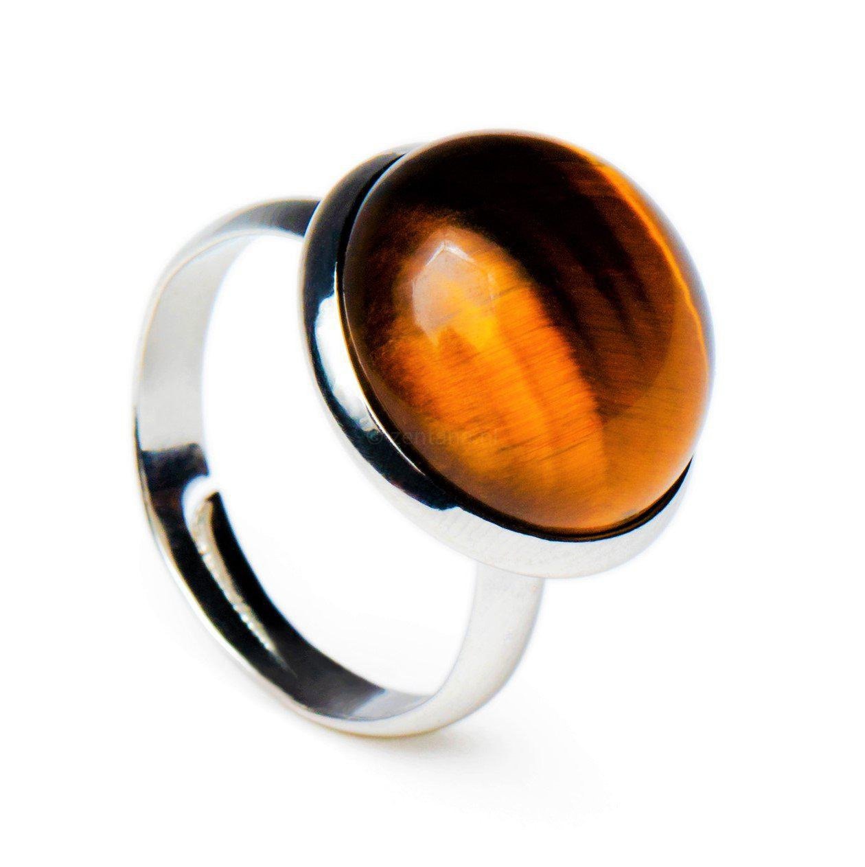 Tijgeroog Edelsteen Ring - Verstelbaar - Bescherming-Edelsteen ring-Zentana