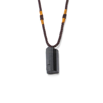Toermalijn Ketting Zwart - Ruw Blok Verstelbaar - Positieve Energie-Toermalijn ketting-Zentana