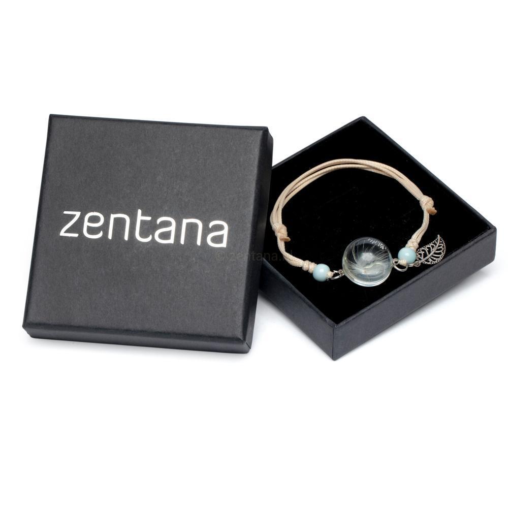 Wens Armband - Paardenbloem - Geblazen Glas-Paardebloem armband-Zentana